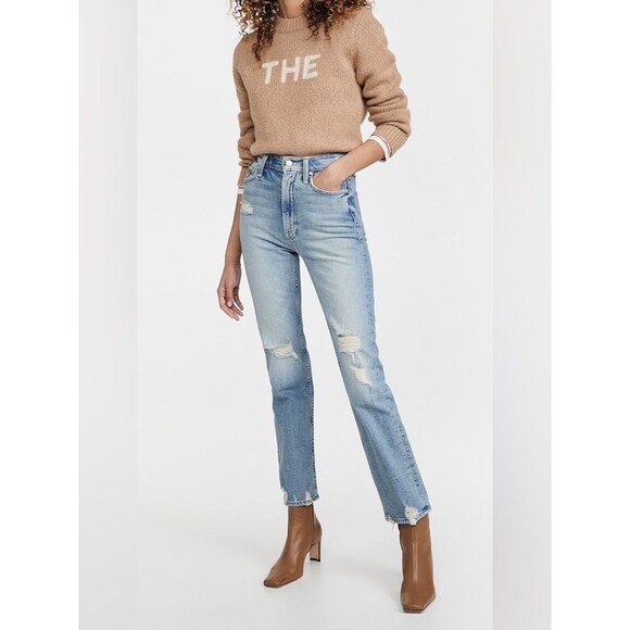 MOTHER Denim - MOTHER Superior High Waisted Rider Skimp Straight Leg Jeans: The Confession